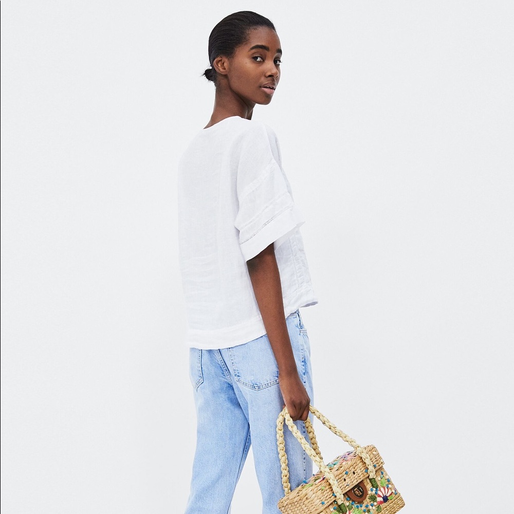 Zara basic white top